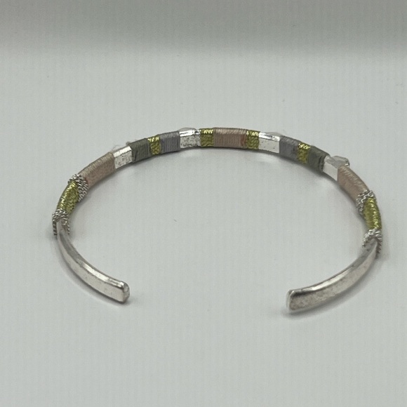 Stella & Dot Colorblock silver cuff bracelet - Picture 7 of 10